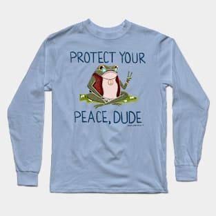 Peaceful Hippie Frogson the Frog Long Sleeve T-Shirt